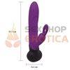 Vibrador rotativo con estimulador de clitoris y carga USB